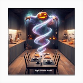 Halloween Ad Canvas Print