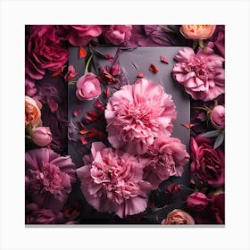 Pink Carnations 3 Canvas Print