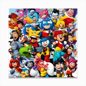 Nintendo Characters Canvas Print