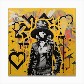 Graffiti Girl 1 Canvas Print