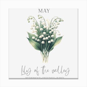 Lily Of The Valley - May Birthday Canvas Print