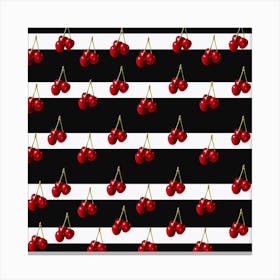 Cherry Stripes Canvas Print