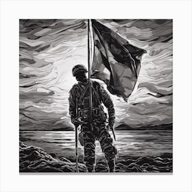 ight of a soldier Canvas Print