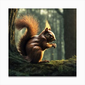 Squirrel In The Woods 18 Canvas Print