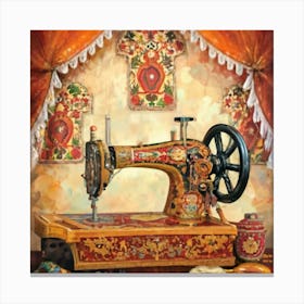 Manuel Old Sewing Machine Canvas Print