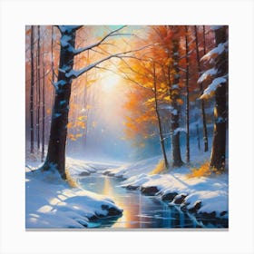 Winter In The Woods 1 Canvas Print