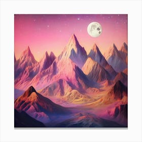 Abstract Mountains Landscape Canvas Print