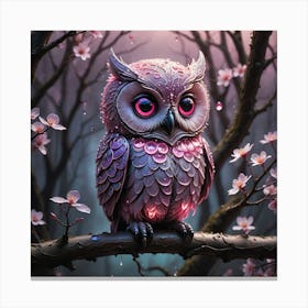 Pink Owl 2 Canvas Print