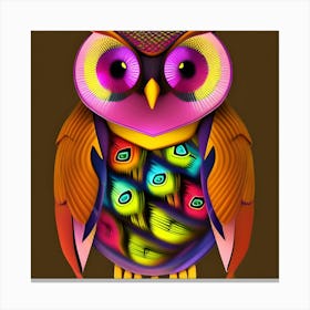 Colorful Owl 32 Canvas Print