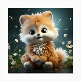 Cute Fox 38 Canvas Print