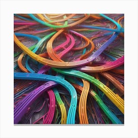 Abstract Colorful Lines Canvas Print