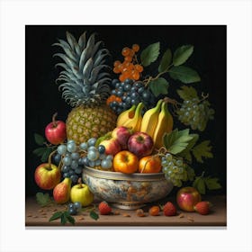 A collection of different delicious fruits 21 Canvas Print