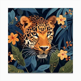 Leopard In The Jungle 4 Canvas Print