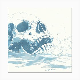 Skull In The Water Canvas Print