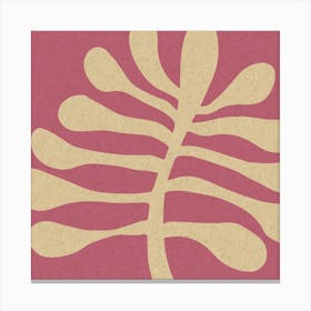 Matisse Leaf Pink Canvas Print