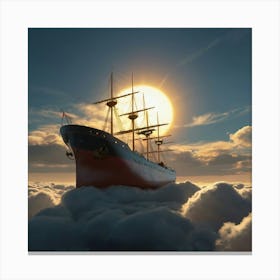 Ship In The Clouds Canvas Print