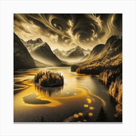 Swiss Lake Canvas Print