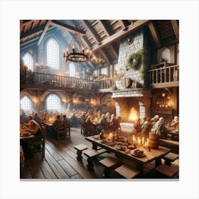 Dwarves Dining Room Canvas Print
