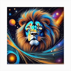 Galaxy Lion Canvas Print