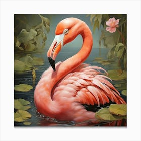 Pink Flamingo 1 Canvas Print