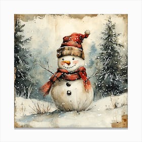 Snowman 4 Canvas Print