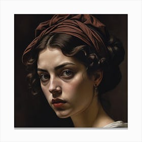 Portrait Of A Young Lady Canvas Print