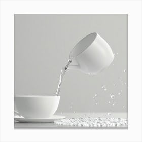 Water Pouring From A Cup Canvas Print