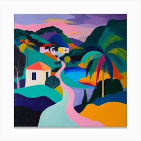 Abstract Travel Collection Barbados 5 Canvas Print