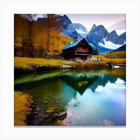 House In The Mountains 1 Canvas Print