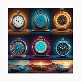 Clocks Collection Canvas Print