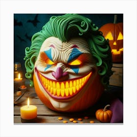 Joker Pumpkin 2 Canvas Print