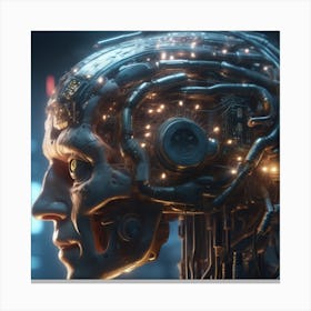 Cyborg Head 16 Canvas Print