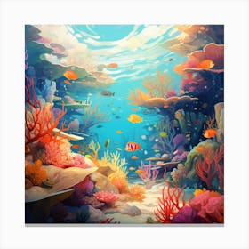 Underwater Coral Reef Canvas Print