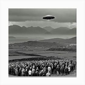 Ufo Cork Showerhead Blow In Canvas Print