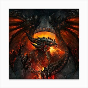 Dragon Fire Fantasy Art Canvas Print