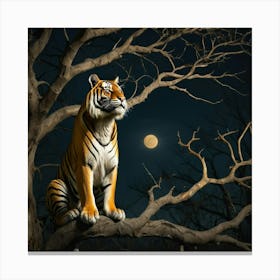 Tiger In The Tree Canvas Print