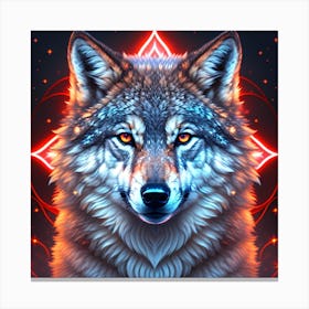 Wolf of Red Canvas Print