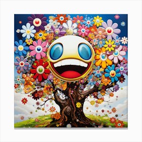Smiley Tree Canvas Print
