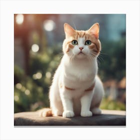 A Cute Cat, Pixar Style, Watercolor Illustration Style 8k, Png (1) Canvas Print