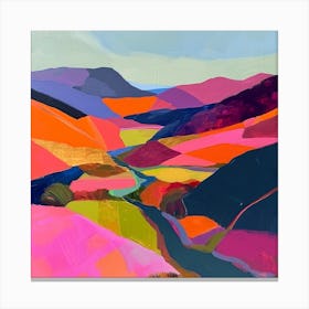Colourful Abstract Snowdonia National Park Wales 3 Canvas Print