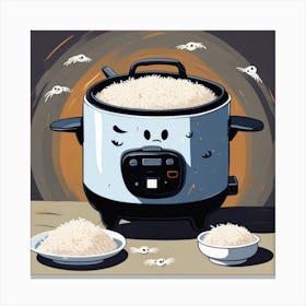 Ghost Rice Cooker Canvas Print