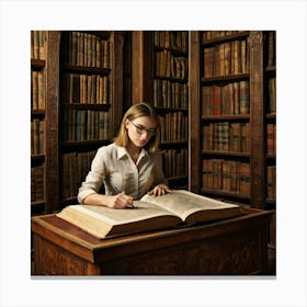 The Young Librarian 35 Canvas Print