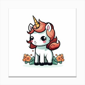 Cute Unicorn 396 Canvas Print