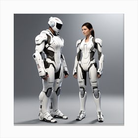 Building A Strong Futuristic Digital Suit Like The One In The Image Requires A Significant Amount Of Expertise, Resources, And Time 3 Canvas Print