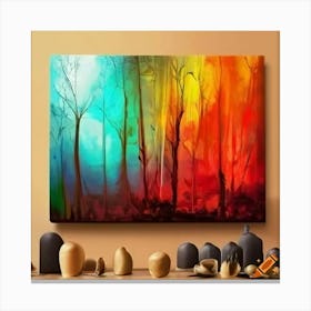 Abstract Forest Painting Canvas Print