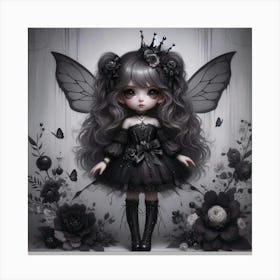 Black Fairy Canvas Print