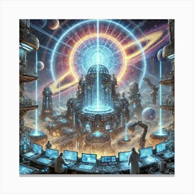 A Highly Detailed Science Fiction Illustration Sho 1 1 Canvas Print