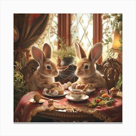 Easter Bunnies Canvas Print