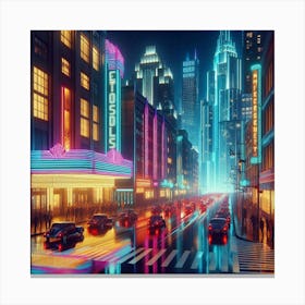 Neon City 12 Canvas Print