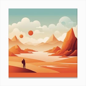 Landscape In The Desert Canvas Print